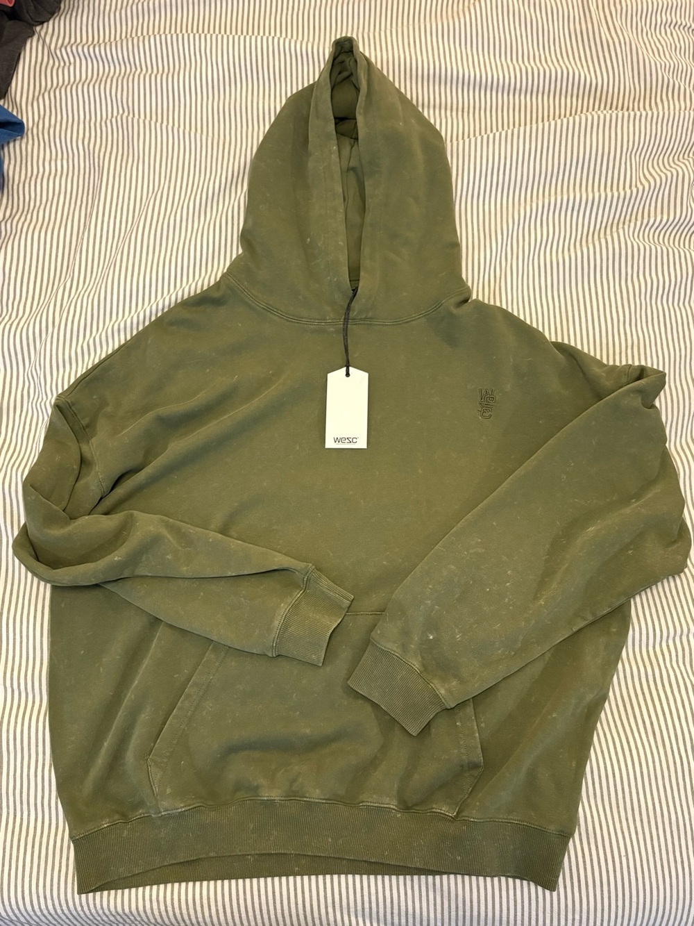 Brand new never worn!  Men’s oversized green WESC Hoodie in size Large